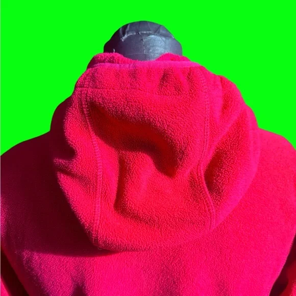 Pink fleece hoodie, zip-up with pockets - Picture 12 of 16